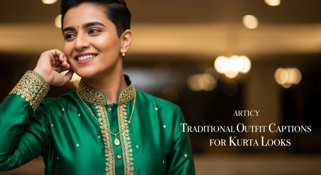 Traditional Outfit Captions for Kurta Looks