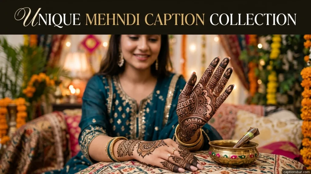 Unique Mehndi Caption Collection