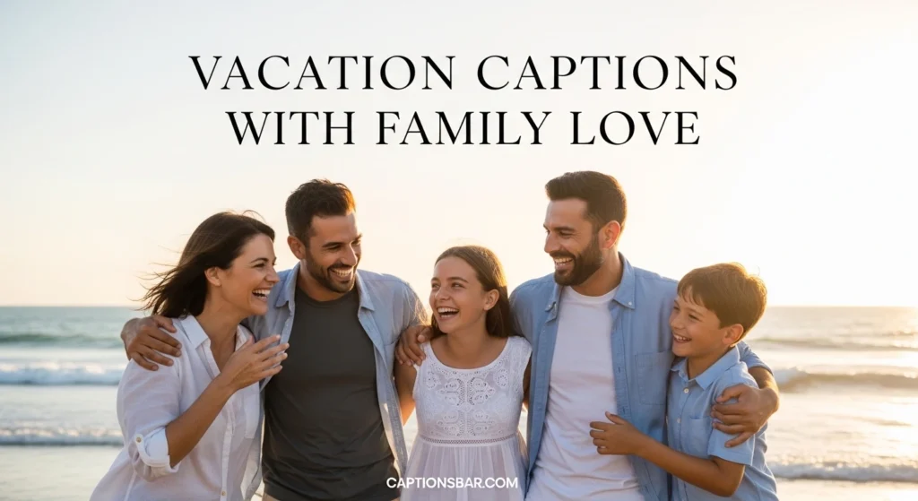 Vacation Captions with Family Love