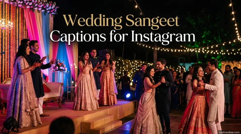 Wedding Sangeet Captions for Instagram