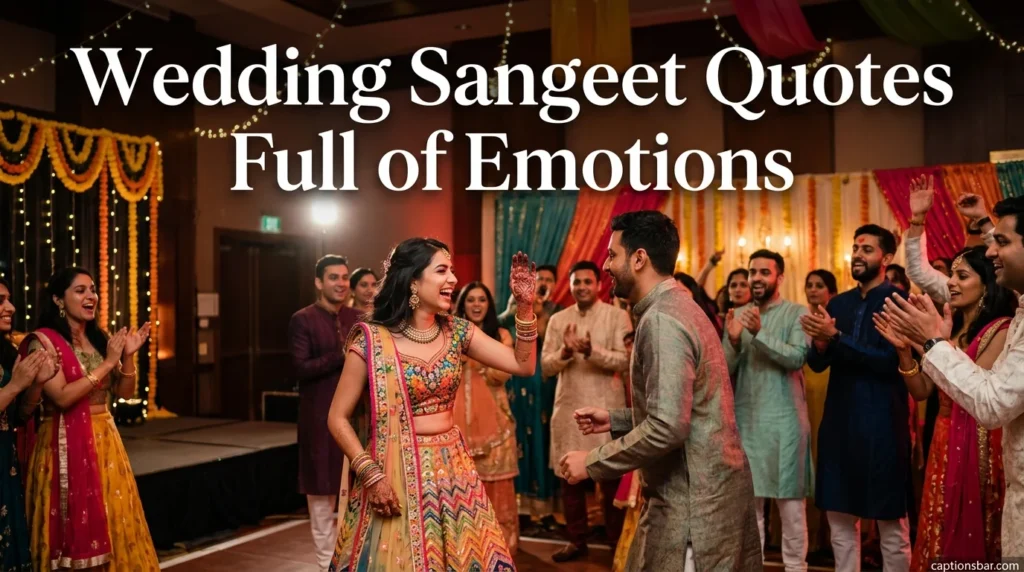 Wedding Sangeet Quotes Full of Emotions