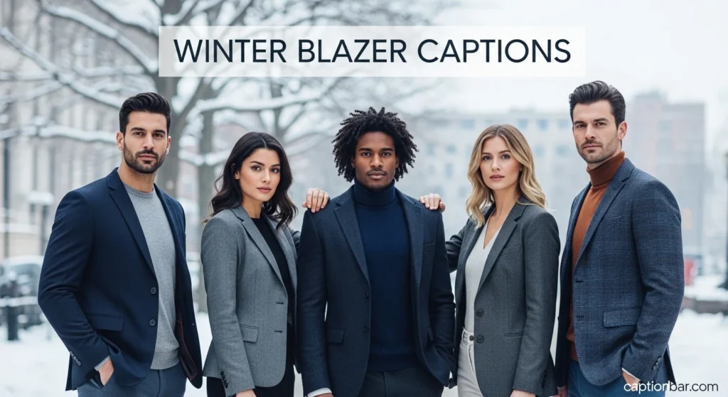 Winter Blazer Captions
