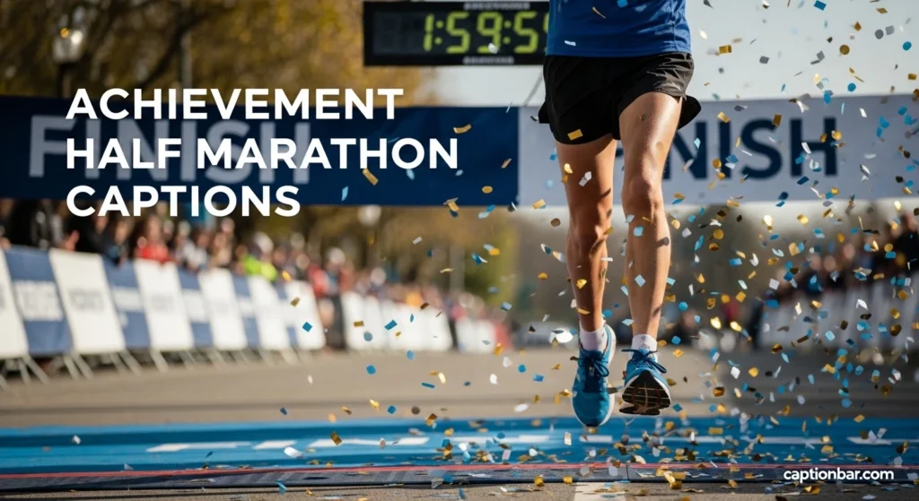 Achievement Half Marathon Captions