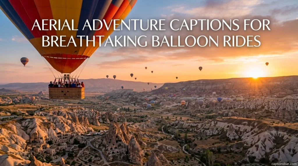 Aerial adventure captions for breathtaking balloon rides