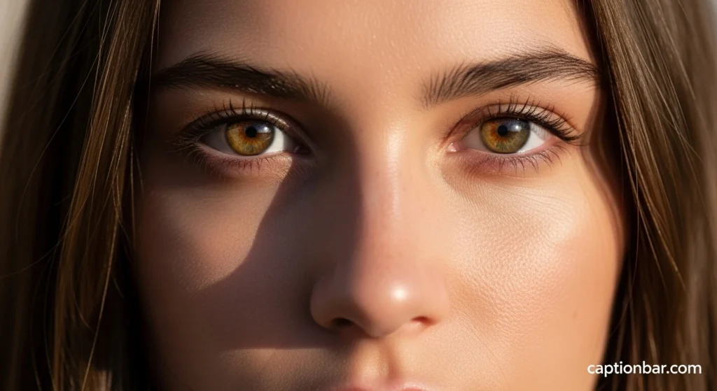 Aesthetic Eye Contact Caption Collection