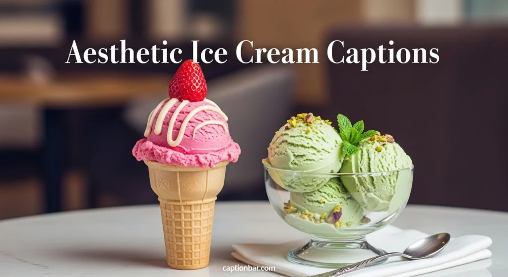 Aesthetic Ice Cream Captions