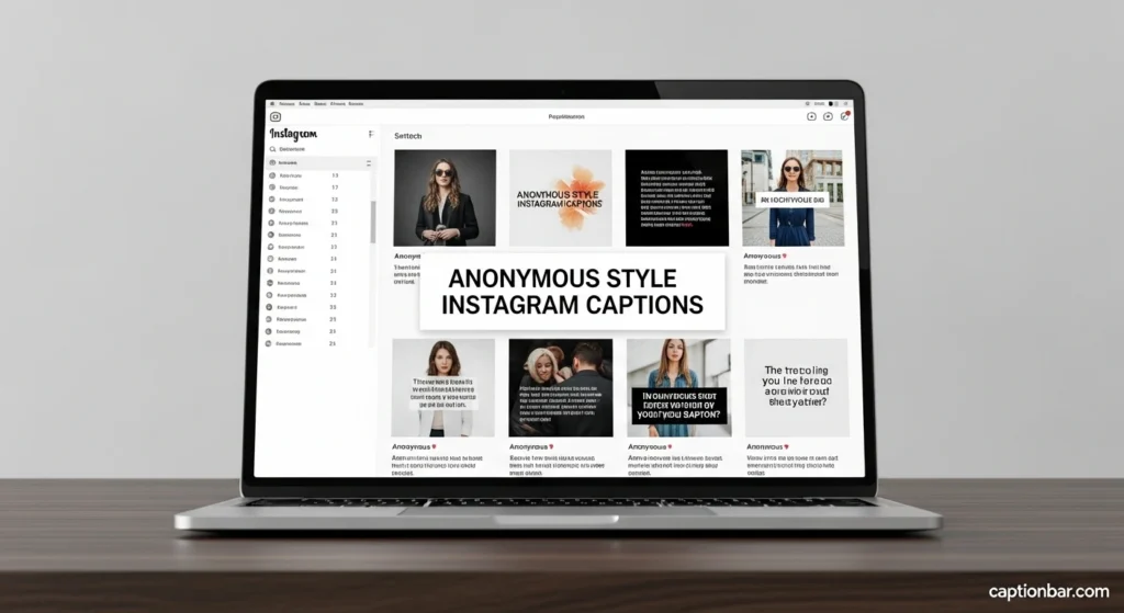 Anonymous Style Instagram Captions