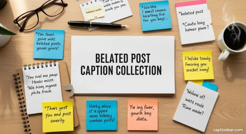 Belated Post Caption Collection