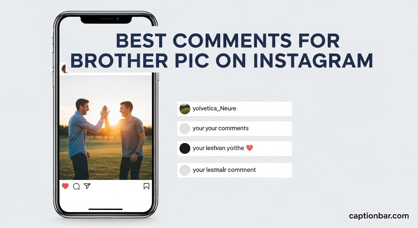 Best Comments for Brother Pic on Instagram