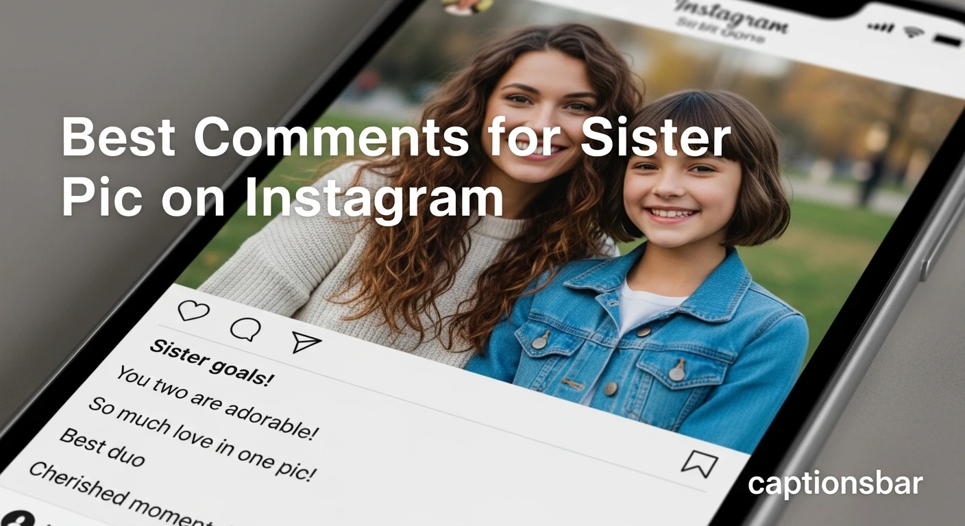 Best Comments for Sister Pic on Instagram