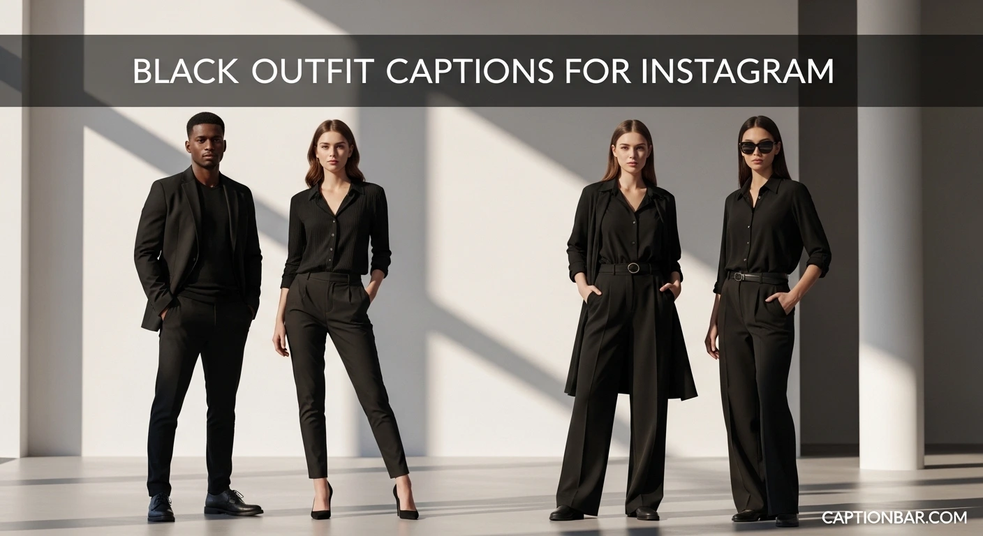 Black Outfit Captions for Instagram