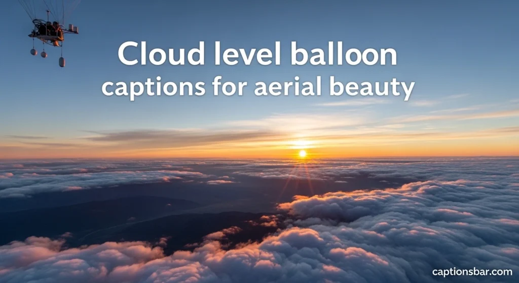 Cloud level balloon captions for aerial beauty