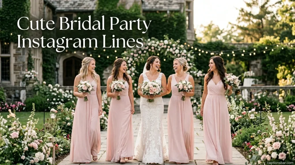 Cute Bridal Party Instagram Lines