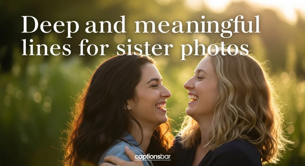 Deep and meaningful lines for sister photos
