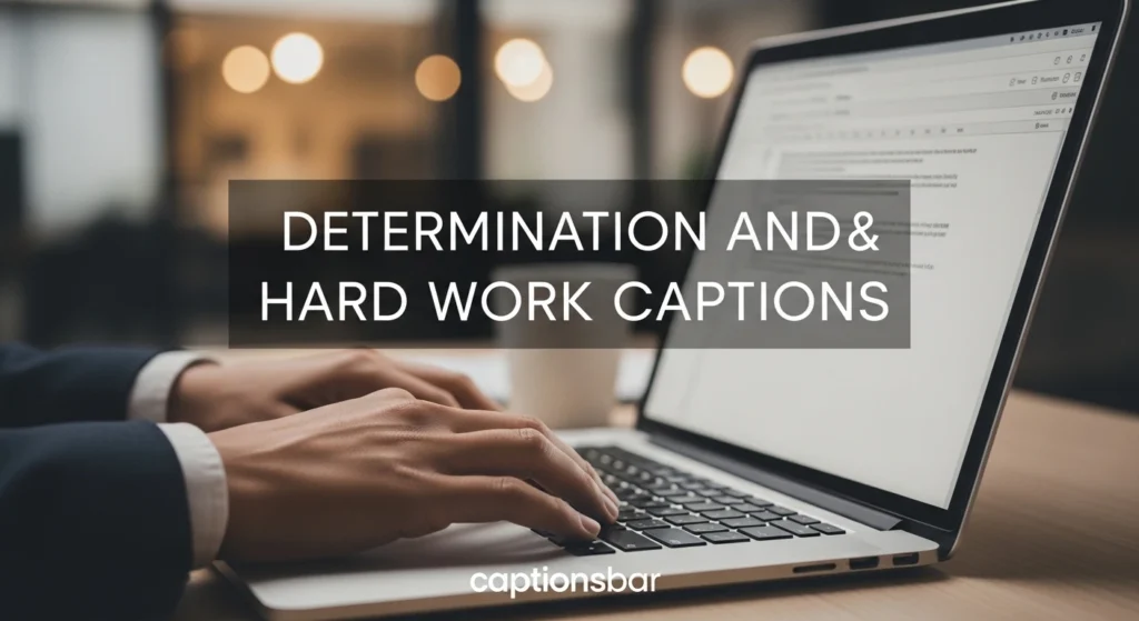 Determination and Hard Work Captions