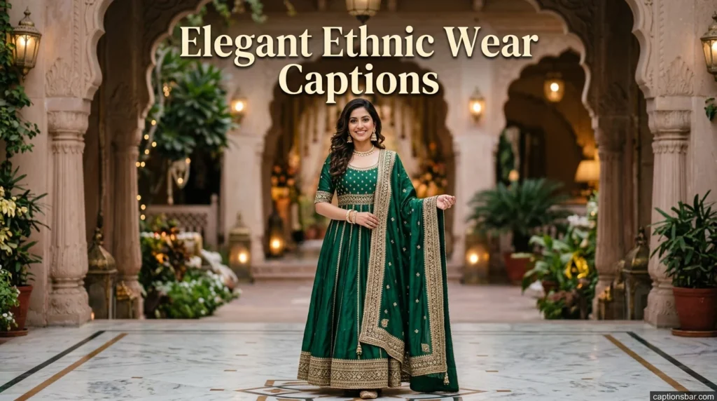 Elegant Ethnic Wear Captions