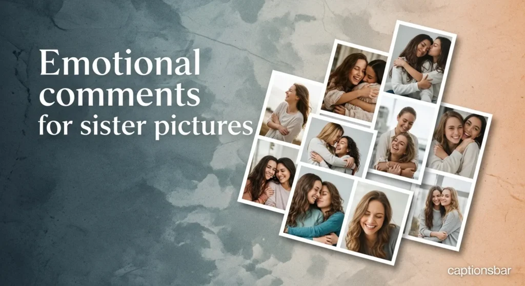 Emotional comments for sister pictures