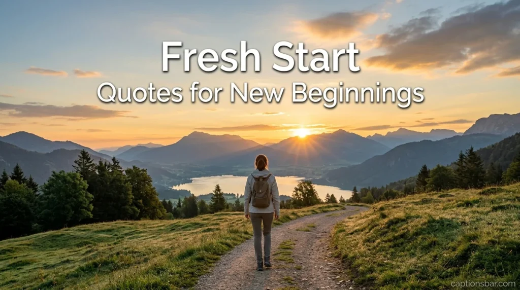 Fresh Start Quotes for New Beginnings