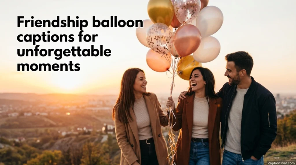 Friendship balloon captions for unforgettable moments