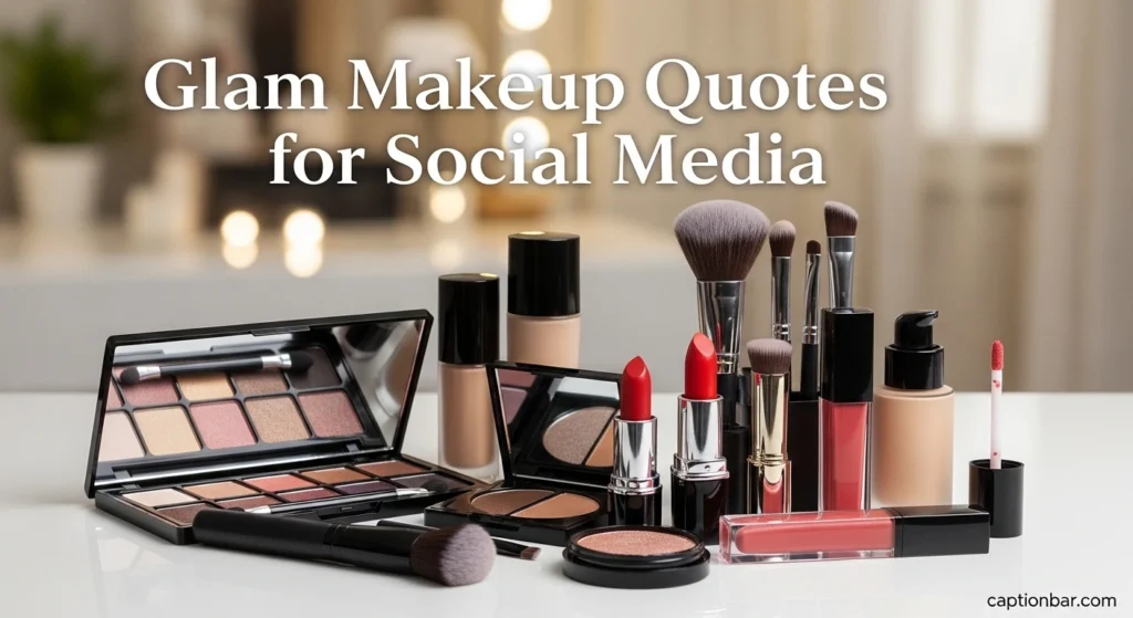 Glam Makeup Quotes for Social Media