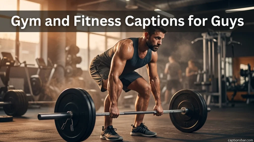 Gym and Fitness Captions for Guys