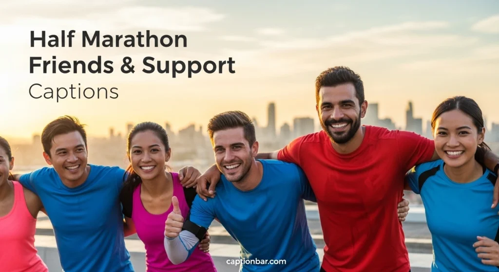 Half Marathon Friends & Support Captions