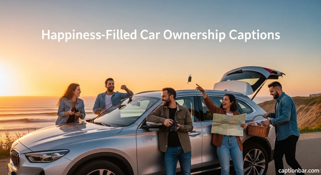 Happiness-Filled Car Ownership Captions
