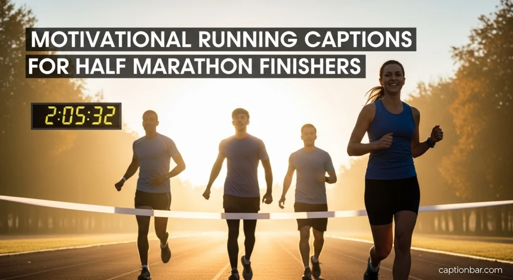 Motivational Running Captions for Half Marathon Finishers