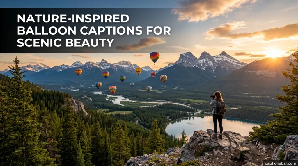Nature-inspired balloon captions for scenic beauty