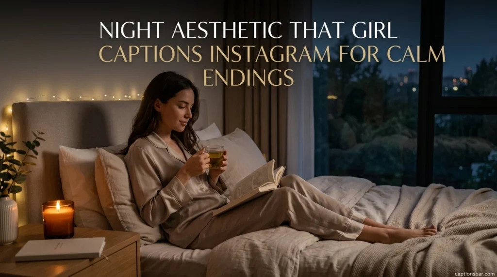 Night Aesthetic That Girl Captions Instagram for Calm Endings