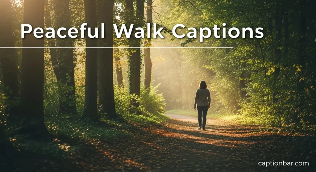 Peaceful Walk Captions