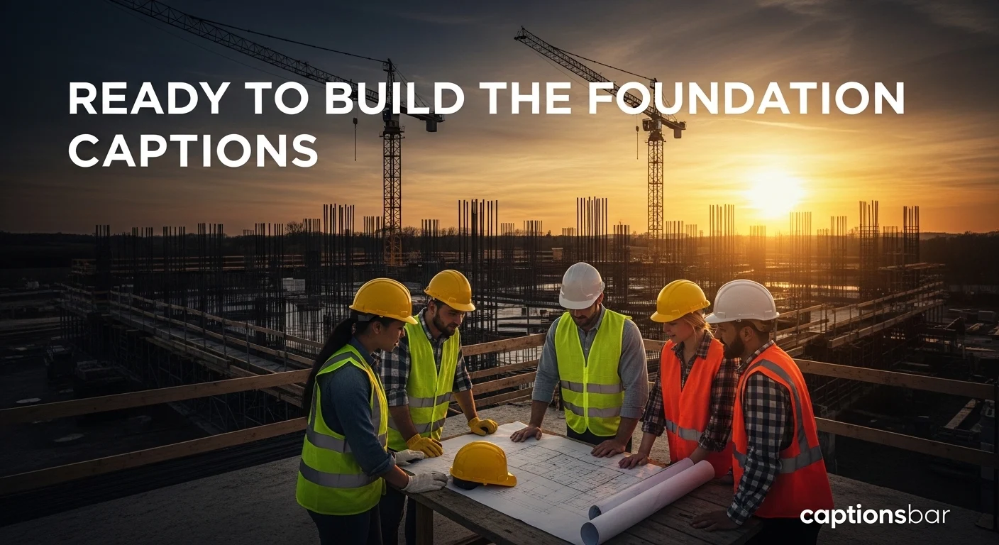Ready to Build the Foundation Captions