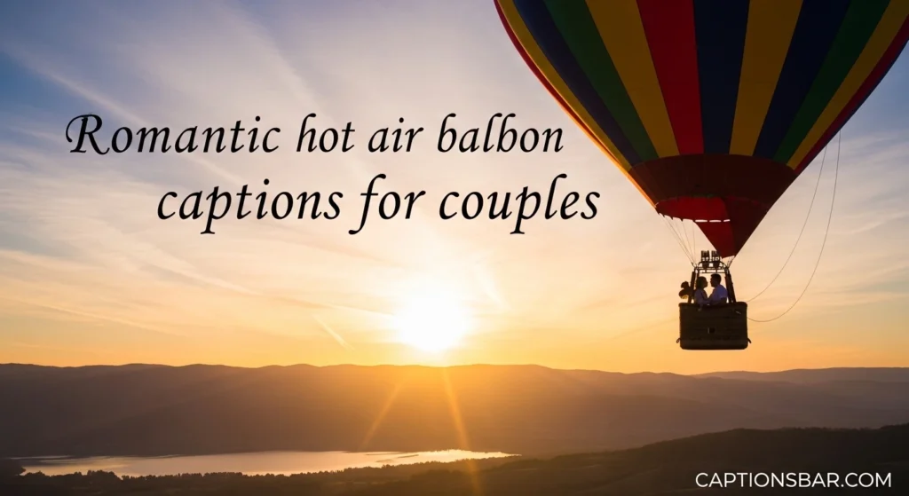 Romantic hot air balloon captions for couples