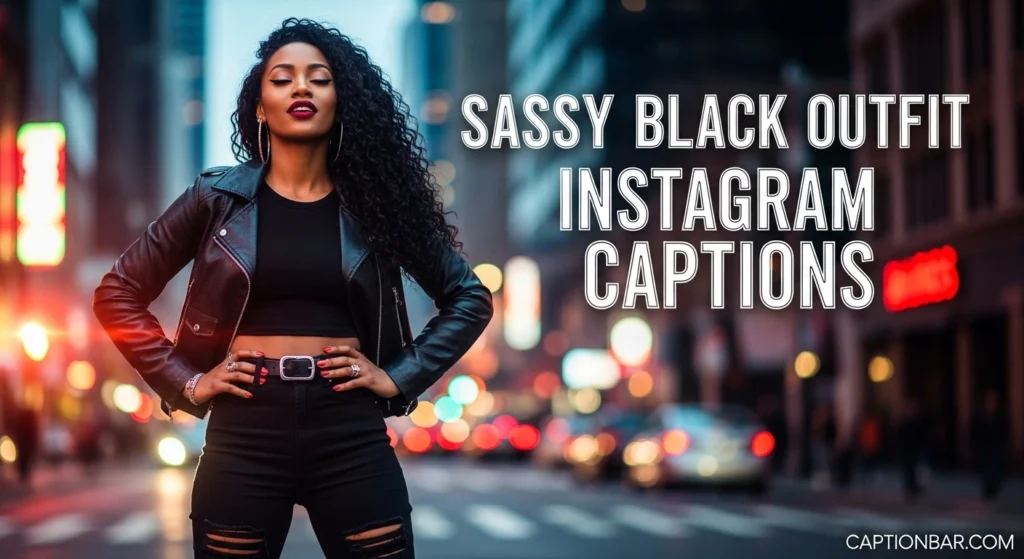 Sassy Black Outfit Instagram Captions