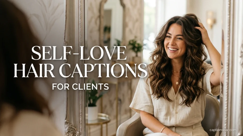 Self-Love Hair Captions for Clients