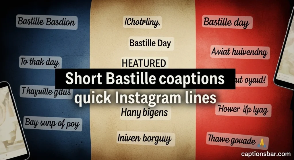 Short Bastille captions quick Instagram lines