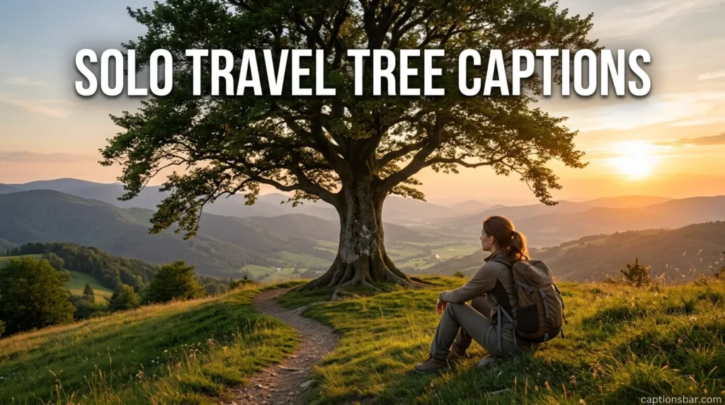 Solo Travel Tree Captions