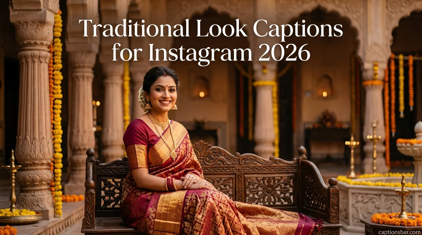 Traditional Look Captions for Instagram