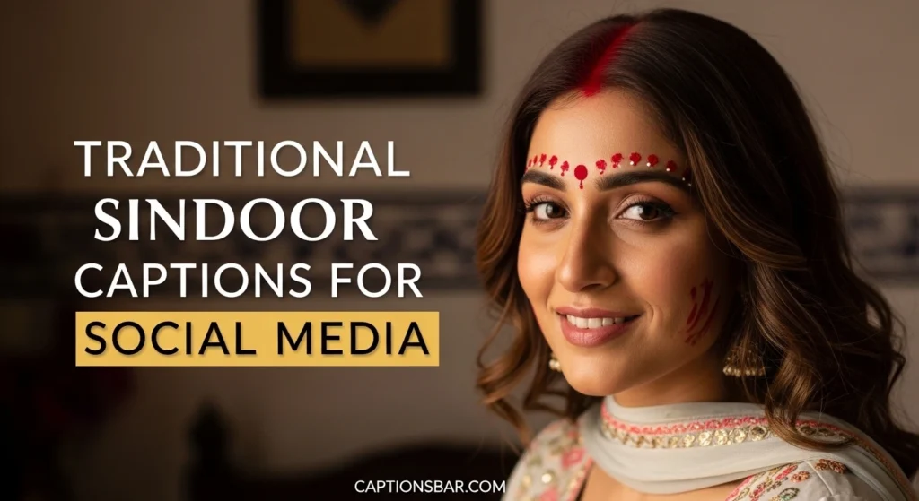 Traditional Sindoor Captions for Social Media