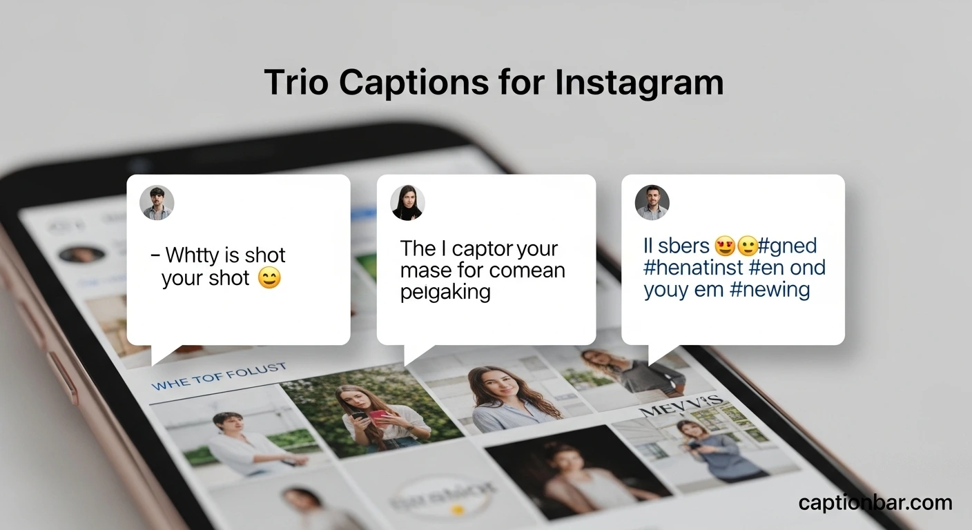Trio Captions for Instagram