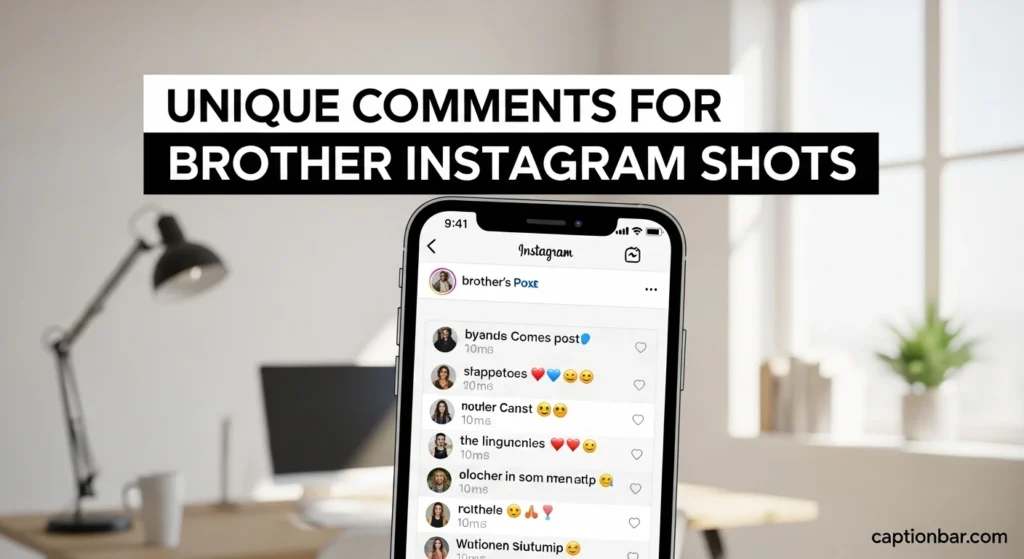 Unique Comments for Brother Instagram Shots