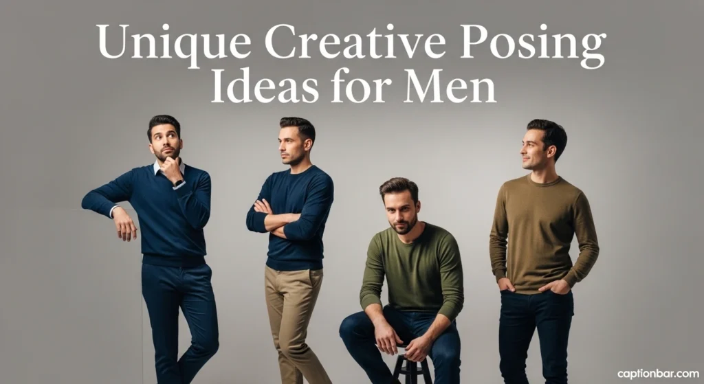 Unique Creative Posing Ideas for Men