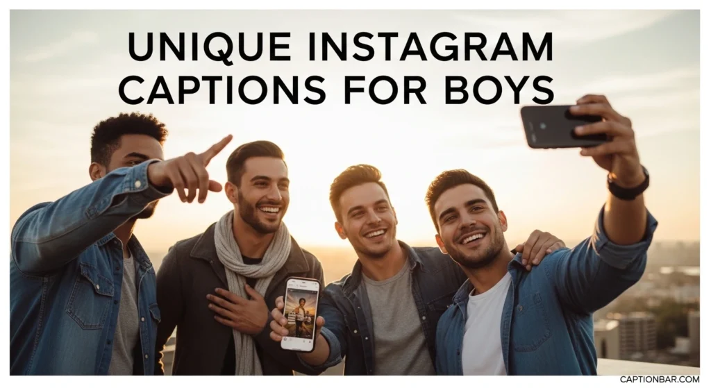 Unique Instagram Captions for Boys