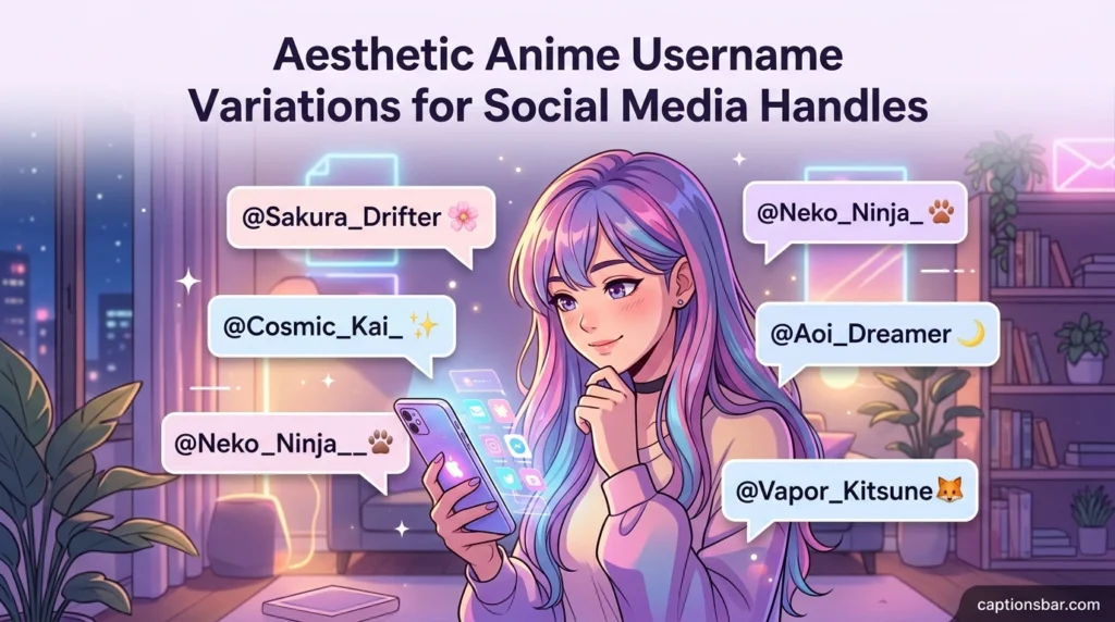 Aesthetic Anime Username Variations for Social Media Handles