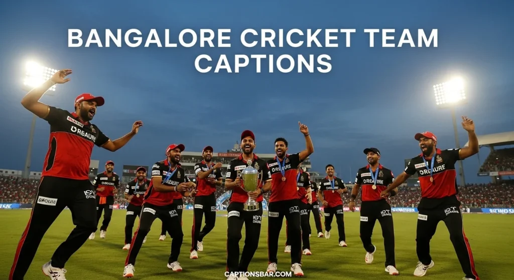 Bangalore Cricket Team Captions