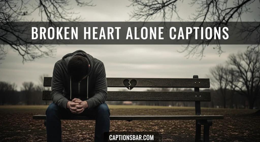 Broken Heart Alone Captions