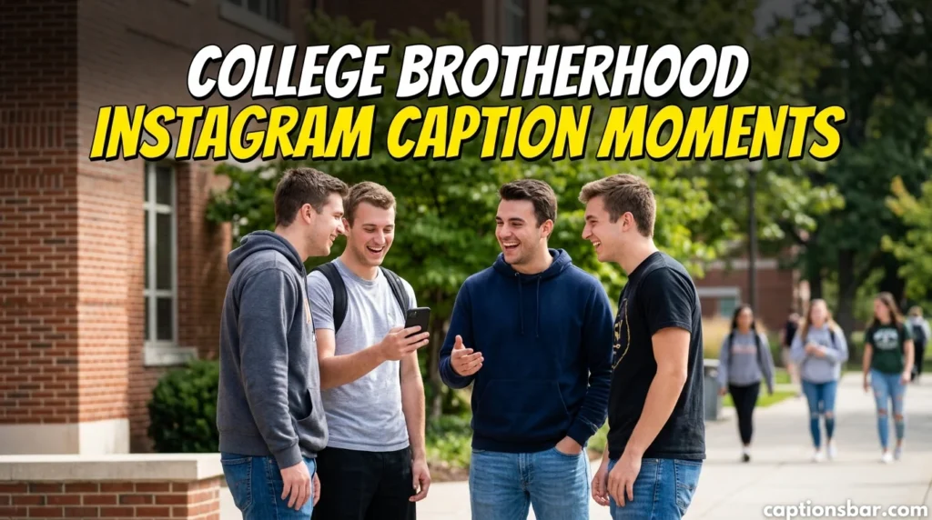 College Brotherhood Instagram Caption Moments