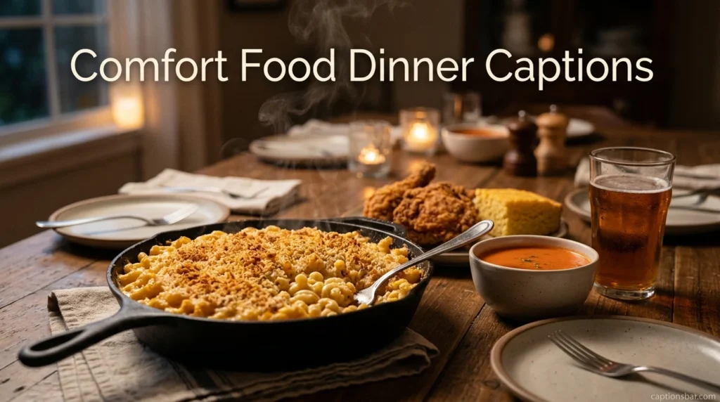 Comfort Food Dinner Captions