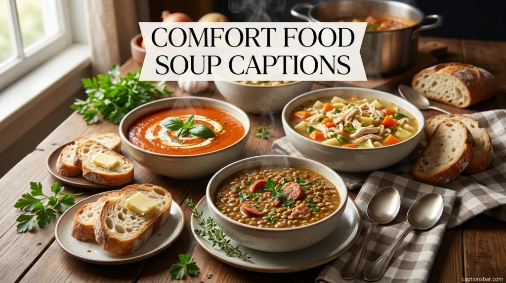 Comfort Food Soup Captions