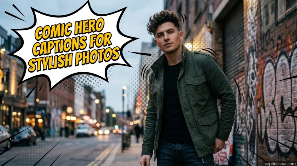 Comic Hero Captions for Stylish Photos